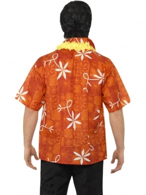 Elvis Hawaii Shirt met Bloemenkrans. We verkopen diverse Elvis pruiken in onze webshop.
