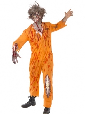 Veroordeelde Zombie Oranje Verkleedkleding