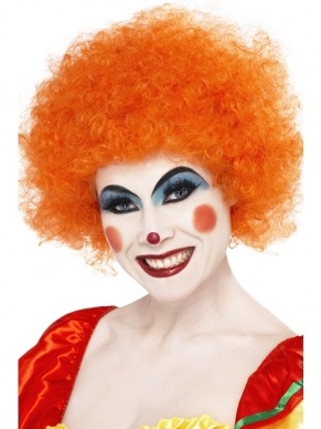 Crazy Clown Pruik Oranje