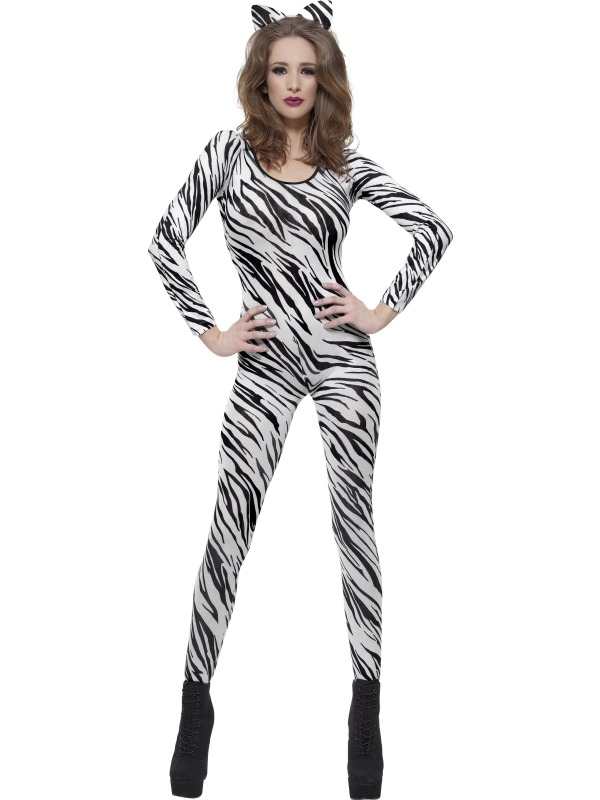 Zebra Print Bodysuit. Deze bodysuit is 1 maat is past XS tot Medium. 