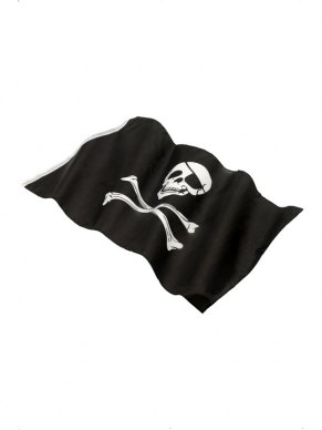 Piratenvlag met doodshoofd & beenderen afbeelding. Afmeting is 152x91cm.