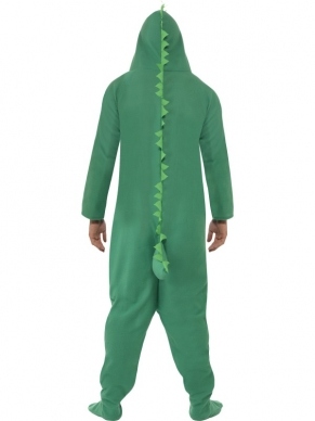Compleet Krokodillen Heren Verkleedkostuum. Compleet kostuum inclusief krokodillenkop. Met rits aan de voorkant. 