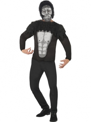 Gorilla Verkleedsetje met Shirt en Masker.