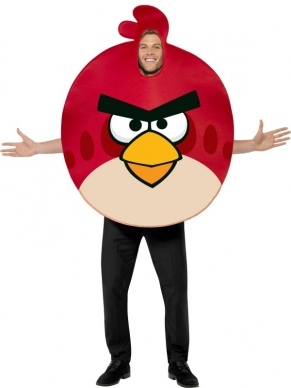 Angry Birds Kostuum in het rood. Loop rond in dit (te) gekke vogel kostuum van de bekende game Angry Birds!