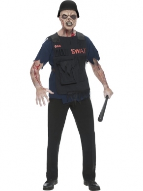 Zombie Swat Heren Halloween Kostuum