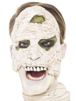 Living Dead Zombie Mummy Masker. Half Masker waardoor u wel nog goed kunt eten en drinken.