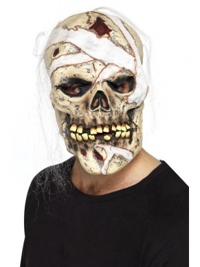 Mummy Skelettenkop Halloween Masker. Latex masker wat over het hele hoofd gaat.