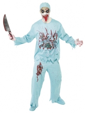 Zombie Chirug Heren Halloween Kostuum