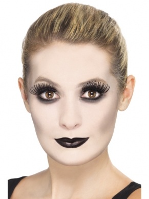 Halloween Gothic Make Up Kit, inclusief schmink, lippenstift, nepwimpers en instructies. Deze professionele look maakt u nu makkelijk zelf!