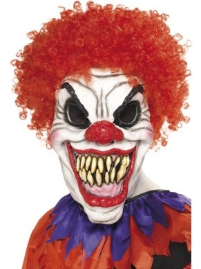 Foam Latex Eng Clown Masker met Rood Haar