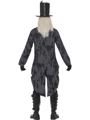 Ghost Town Begrafenisondernemer Halloween Kostuum. Inbegrepen is de jas, de cravate en de hogenhoed.