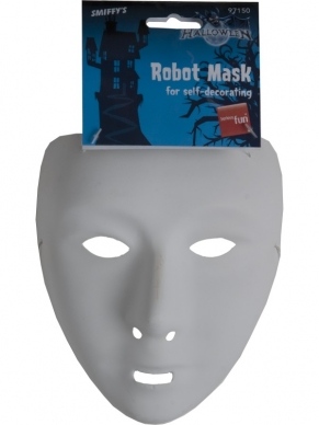 Wit Robot Masker met Elastiek