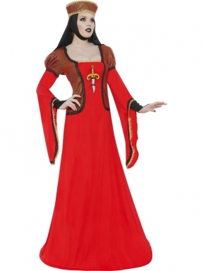 Lady Assassin Huurmoordenares Halloween Kostuum. prachtig kostuum met mooie lange jurk met dolk en haarband met zwarte sluier. Mooi kostuum voor halloween. 