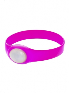 10x Rubbere Bracelet met LED Licht. Deze lichtgevende roze bracelets zijn leuk voor schoolfeesten en kinderfeesten.
