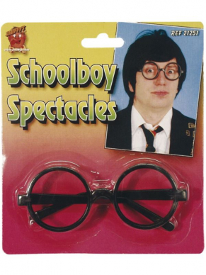 Schooljongen Geeky Zwarte Zonnebril. 