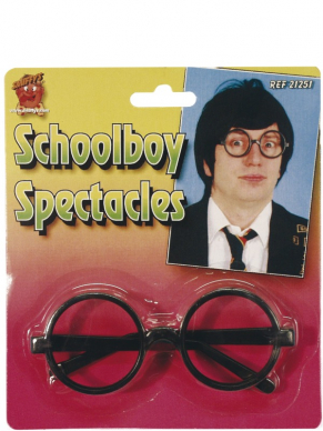 Schooljongen Geeky Zwarte Zonnebril. 