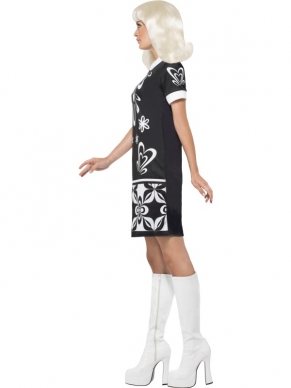 Back to the sixties met dit mooie Zwart Wit 1960's Monochrome Missy Kostuum. We verkopen diverse sixties verkleedkleding en accessoires. 