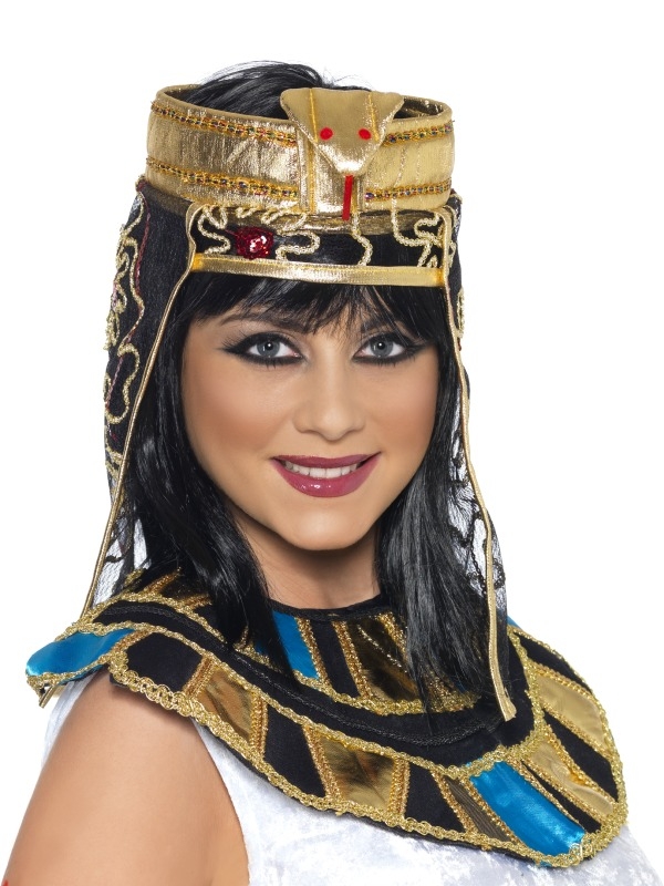Egyptische Kroon staat mooi bij een egyptisch verkleedkostuum.