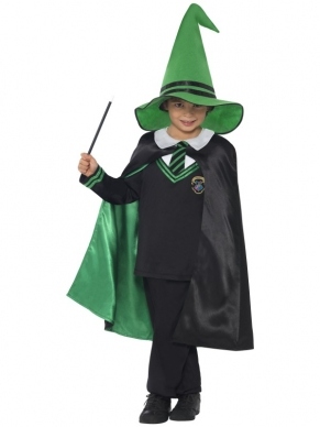 Wizard Tovenaar Jongens Verkleedkleding. Inbegrepen met shirt, cape en hoed.