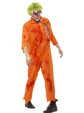 Zombie Death Row Inmate Horror Heren Kostuum