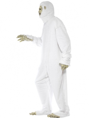 Yeti Halloween Heren Verkleedkostuum. Inbegrepen is het complete bodysuit, foam latex masker, handen en voeten. Compleet kwaliteit halloween verkleedkostuum.