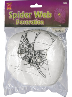 Wit Spinnenweb met Spin Halloween Versiering