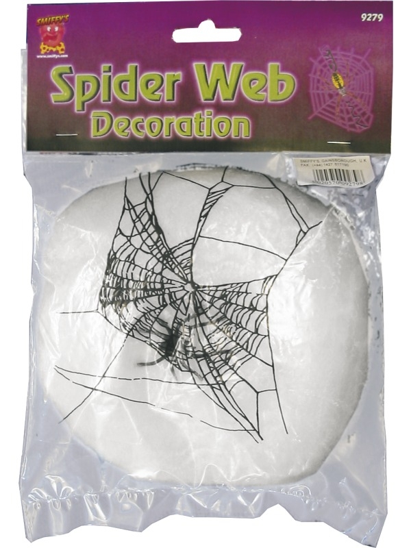 Wit Spinnenweb met Spin Halloween Versiering - leuk voor Halloween of een themafeest!