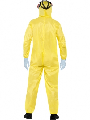Bekend van de Hitserie Breaking Bad, dit kostuum bestaat uit de welbekende gele pak met hoody, masker, handschoenen en ringbaardje. 
