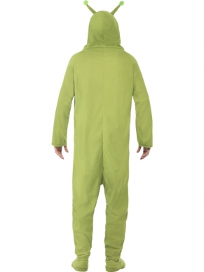 Groen Alien All in One Bodysuit met Hoody. Geweldig verkleedkostuum voor Carnaval of Halloween. 