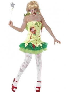 Zombie Fairy Horror Dames Verkleedkostuum