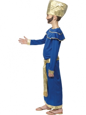 Koning Caspar De Drie Koningen Verkleedkleding - Leuk voor kerst. Inbegrepen is het lange gewaad, de sjerp en de hoed.