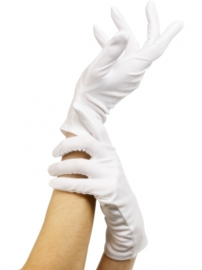 Witte Korte Handschoenen.