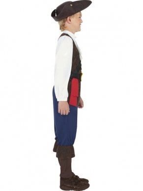 Piraat Jack Jongens Verkleedkleding. Inbegrepen is het piraten shrit met riem en de broek. We verkopen piraten accessoires los in onze webwinkel.
