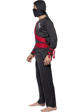 Ninja Warrior Heren Verkleedkleding. Inbegrepen is de ninja broek en het shirt met hoofdband.