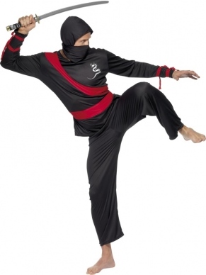 Ninja Warrior Heren Verkleedkleding. Inbegrepen is de ninja broek en het shirt met hoofdband.