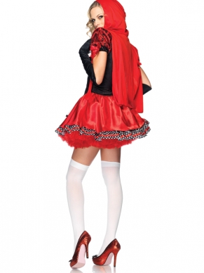 Exclusief Goddlijke Roodkapje Dames Kostuum is van zeer goede kwaliteit en voorzien van een jurk met gevoerde beha. Bij de korset zit de sluiting aan de voorkant. Aan het kostuum zit de aangehechte rode cape en capuchon.
Ga nu als Roodkapje verkleed tijdens Carnaval of vele andere themafeesten!