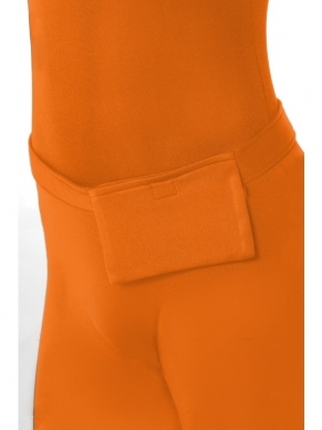 Second Skin Morph Suit Verkleedkleding. Originele morphsuit in de kleur oranje. De morphsuits zijn gemaakt van stretch lycra, waardoor het zich naadloos aanpast aan ieder figuur. Er zit een openening onder de kin.
