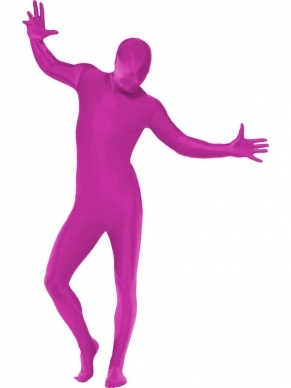 Second Skin Morph Suit Verkleedkleding. Originele morphsuit in de kleur roze. De morphsuits zijn gemaakt van stretch lycra, waardoor het zich naadloos aanpast aan ieder figuur. Er zit een openening onder de kin.
