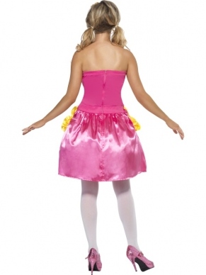 Little Miss Chatterbox Dames Verkleedkleding. Inbegrepen is de leuke strapless Little Miss Chatterbox jurk met wijde rok en diadeem.