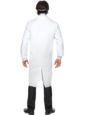 Dokter Heren Verkleedkleding. Inbegrepen is de lange witte dokter jas en mondkapje.