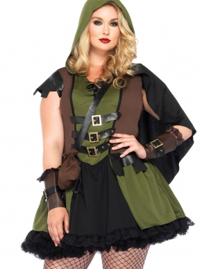 Steel van de rijke en geef aan de arme! In het Darling Robin Hood kostuum is elke vrouw sexy. In deze jurk met cape, armbanden en geld tasje steel jij de show op een verkleedfeestje. 
