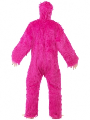 Top kwaliteit Deluxe Gorilla Neon Roze Heren Kostuum. Compleet kostuum bodysuit met latex masker, handen en voeten. Geweldig verkleedkostuum voor carnaval of andere themafeesten. 