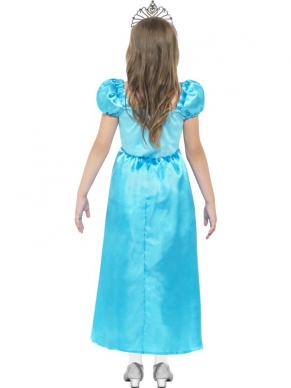 Mooie lichtblauwe Prinsessen Kinder Kostuum Jurk met mooie details. Leuk voor Carnaval en andere themafeesten. 