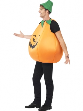 Ga deze Halloween voor het leuke Pumpkin Halloween Kostuum! Het kostuum bestaat uit een bol staand pompoen shirt met bijpassend hoedje. Kijk ook op onze website voor schmink setjes en vele accessoires om de outfit compleet te maken!