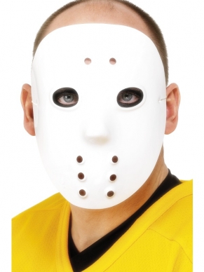 Hockey Masker: wit gezichtsmasker van PVC.