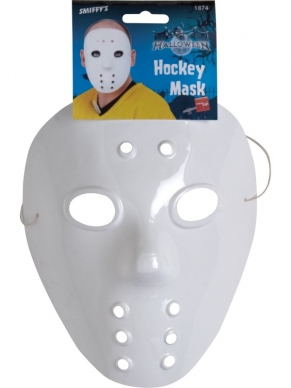 Hockey Masker: wit gezichtsmasker van PVC.