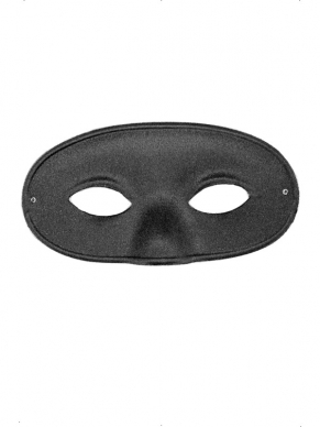 Burglar Oogmasker - simpel zwart oogmasker dat ook de neus bedekt.