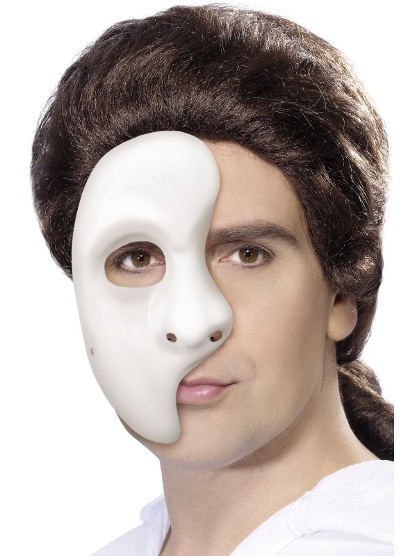 Phantom Masker - wit half gezichtsmasker van the Phantom of the Opera.