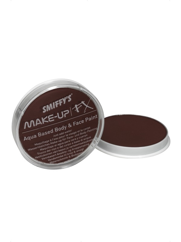 Donkerbruine Make-Up FX Schmink Op Waterbasis - mooie kwaliteit schmink voor gezicht en lichaam op waterbasis (16ml).