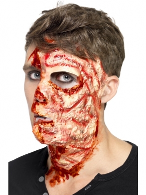 Verbrand Gezicht Latex Masker, inclusief lijm